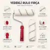 Orret Home 20 cm Boya Rulosu ve Yedek Rulo Seti Profesyonel Boya Badana Rulosu Duvar Boyama Rulosu Tüy Bırakmaz Rulo Fırça Seti (ASORTİ RENK)