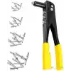 Perçin Tabancası 4 Uçlu Profesyonel Set – 2.4/3.2/4.0/4.8 mm Başlık + 40 Adet Alüminyum Perçin + Anahtar | Metal, Plastik ve Deri Delme & Sabitleme Aracı