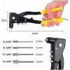 Perçin Tabancası 4 Uçlu Profesyonel Set – 2.4/3.2/4.0/4.8 mm Başlık + 40 Adet Alüminyum Perçin + Anahtar | Metal, Plastik ve Deri Delme & Sabitleme Aracı