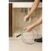 Kanal Açma Teli, 9 mm Kalınlık, Dayanıklı Metal Tel, Lavabo ve Gider Borusu Açacağı, Tıkanıklık Giderici, Spiral Tel, Ergonomik Sap, Kolay Kullanım, Lavabo, Tuvalet, Banyo, Küvet Açıcı (5 M)