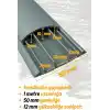 1m Kendinden Yapışkanlı 50x12mm Gri Balık Sırtı Kablo Kanalı (1 Metre)