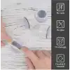 24 Adet Yarı Saydam (3cm–3,5cm) Beyaz Silikon Keçeli Sandalye Ayağı Koruyucu Pabuç Seti