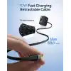 Baseus Enercore Evrensel Priz Adaptörü 70W Geri Çekilebilir Kablolu, 2 AC Prizi + 2USB-A + 1USB-C ile Uluslararası Seyahat Şarj Cihazı, ABD, İngiltere, Çin, Japonya, Tayland ile Uyumlu