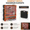 Süper Bag 39lu Mono Blok Çekmece Seti Büyük Boy Hobby Organizer Seti Vida Dübel Kutusu Takı Kutusu ASR6001
