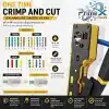 PrimeX PX-8070Y Yeni Nesil EZ RJ45 Pense, Cat6 Cat7 RJ45/RJ11 Network Kablo Sıkma Pensesi, Bıçaklı Profesyonel Ethernet Pense, Modüler Jack Crimp Aracı