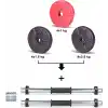 Ecgspor 22 KG Multifonksiyonel Kırmızı Siyah Halter Seti ve Dambıl Seti