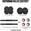 Ecgspor 22 KG Multifonksiyonel Halter ve Dambıl Seti - Ağırlık Fitness