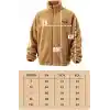 Oversize Peluş Erkek İçi Polarlı Tam Fermuarlı Sherpa Sonbahar Kış Kadın Polar Sweatshirt OVERSIZE-PELUS (Lacivert, M)