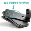 TELESIN Eyeon 360 derece döner sırt çantası tutucu klips kelepçe montaj 3 yollu ayarlanabilir tutma sapı sabitleyici GoPro Hero 2018 7 6 5 4 3/Session, Xiaomi YI, Akaso, Campark, Crosstour, Victure aksesuarı için