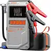 Jump Starter Auhma Akü Takviye Cihazı 12.000 mAh 4ü 1 Arada Powerbank Çantalı Hava Kompresörü 150 PSI Otomobil SUV Motosiklet Bisiklet için Gri