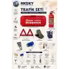 NKSKY EVA Çantalı 45 Parça Trafik Seti TÜVTÜRK Uyumlu İlk Yardım Seti | TSE Onaylı ve CE Belgeli | Yeni Mevzuata Uygun (Kırmızı)