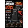 LS-99 Akü Takviye ve Hava Kompresörü 3750A Tepe Akımı, 150 PSI Lastik Şişirme, 19800mAh Powerbank, LCD Ekranlı Jump Starter, LED El Feneri, 12V Araçlar için Çok Fonksiyonlu Akü Destek Cihazı