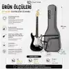 Fourtune Atlas Gri Elektro Gitar Çantası Gigbag Kalın (Soft Case) (Gri, Elektro Gitar)
