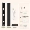 Şarjlı Sensörlü LED Dolap İçi Aydınlatma 40,5 cm, 3W Ultra Slim Tezgah Altı Lamba, 3 Renk Işık Seçenekli, Dimlenebilir, USB Şarjlı Siyah LED Işık