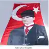 Asilmeydan Türk Bayrağı Kalpaklı Atatürk Fotoğraflı Türkiye Bayrağı 70x105 cm