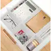 AEE® 4lü Plastik Ayarlanabilir Çekmece Düzenleyici Organizer - İç İçe Geçmeli Kesilebilir - 8cmX43cm - Mutfak İç Çamaşırı Çorap Sütyen Dolap Takı Makyaj (4)