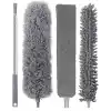 Krafz® Home Teleskopik 3lü Mop Toz Alma Püskülü Çok Fonksiyonlu Temizlik Seti,Boşluk Ve Tavan Temizliği İçin Uzayabilir Toz Alma Seti