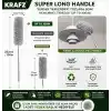 Krafz® Home Teleskopik 3lü Mop Toz Alma Püskülü Çok Fonksiyonlu Temizlik Seti,Boşluk Ve Tavan Temizliği İçin Uzayabilir Toz Alma Seti