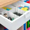 AEE® 4lü Plastik Ayarlanabilir Çekmece Düzenleyici Organizer - İç İçe Geçmeli Kesilebilir - 8cmX43cm - Mutfak İç Çamaşırı Çorap Sütyen Dolap Takı Makyaj (4)