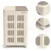 Mega Boy Havalandırmalı Çamaşır Sepeti - 100 Litre Oyuncak Kutusu - Tekerlekli - Çift Bölmeli 2x50 LT - 49.5x36x61 cm - PP+ TPR (Bej)