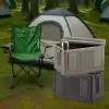 Deconox Dev Boy Katlanır Kilit Kapaklı Kasa 55 Litre Hacimli, Yer Kaplamayan Portatif Saklama Kutusu Ardiye, Balkon, Mutfak, Kiler, Bahçe ve Araç Bagajı İçin Güvenli Organizer (TOPRAK)