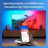 Philips Smart Lighting HDMI Sync Box TV arka ışığı, RGBIC LED şeritler, 55 – 65 inç TVler için, senkronizasyon. m. Film, müzik, HDMI 2.0, 4K, 60 Hzde bağlanır, WiZ ile bağlanır, harici video kaynağı