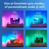 Philips Smart Lighting HDMI Sync Box TV arka ışığı, RGBIC LED şeritler, 55 – 65 inç TVler için, senkronizasyon. m. Film, müzik, HDMI 2.0, 4K, 60 Hzde bağlanır, WiZ ile bağlanır, harici video kaynağı
