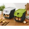 Orret Home 12 Litre Patates Soğan Saklama Kabı Hava Alabilir Kapaklı Sebze Saklama Kutusu Kilitli Kapaklı Sarımsak Organizer Plastik Erzak Saklama Kabı İstiflenebilir Kiler Düzenleyici (ASORTİ RENK)