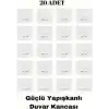 20 Adet Güçlü Kendinden Yapışkanlı Kancalar Köşe Rafı Banyo Rafı Duş Rafı Kancası, Su Geçirmez Askı