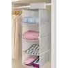 Pazar Kapısı 4 Bölmeli Askılı Dolap Düzenleyici Organizer Gri