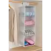 Pazar Kapısı 4 Bölmeli Askılı Dolap Düzenleyici Organizer Gri