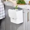 Orret Home Dolap Kapağına Asılabilir 15 Litre Çöp Kovası, Duvara Yapıştırılabilir Çift Tarafa Açılabilir Mutfak Çöp Kutusu, Banyo Çöp Kovası, Kapaklı Asma Çöp Kovası Organizer (Beyaz)