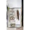 Pazar Kapısı 4 Bölmeli Askılı Dolap Düzenleyici Organizer Gri