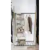 Pazar Kapısı 4 Bölmeli Askılı Dolap Düzenleyici Organizer Gri