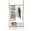 Pazar Kapısı 4 Bölmeli Askılı Dolap Düzenleyici Organizer Gri