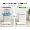 18 Litre Sensörlü Çöp Kovası, Otomatik Temassız Akıllı Çöp Kutusu, Sessiz Kapanan Kapaklı, 2 AA Pille Çalışan, Mutfak Banyo Ofis İçin Beyaz