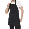 Erkek ve Kadınlar için - Şef, Aşçı, Kafe, BBQ, Kuaför Önlüğü Apron 80 x 60 cm Large Rahat Tüm Bedenler Bel Bağları ile Dayanıklı ve Hafif, Yıkanabilir 2 Geniş Cep - 1li Paket, Siyah