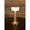 UNİCHROME Dekoratif Şarjlı Dokunmatik Led Masa Lambası Usb Kablolu Gece Lambası ve Abajur Altın