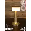 UNİCHROME Dekoratif Şarjlı Dokunmatik Led Masa Lambası Usb Kablolu Gece Lambası ve Abajur Altın