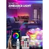 Amber LED Pixel Rgb Magic Peri ışık - 5v Usb Girişli, Bluetooth Uygulamalı, Uzaktan Kumandalı, Müziğe Duyarlı, Suya Dayanıklı, Parti, Yılbaşı, Doğum Günü, Eğlence için (10 Metre)