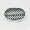 Modern Çift Renkli Katı Sabunluk - Su Tahliyeli ve Izgaralı Tasarım (9x12 cm) (Beyaz-Gri)