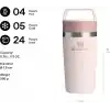 STANLEY Café-to-Go Termos Bardak 0.35 Litre - Pembe Kuvars (Rose Quartz) | Paslanmaz Çelik