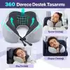 Seyahat Boyun Yastığı - Hafızalı Köpük, 360° Destekli, Ortopedik Seyahat Yastığı - Ayarlanabilir Çene Desteği, Yumuşak Kumaş, Yıkanabilir Kılıf, Gizli Fermuar, Uçak ve Araç Seyahatları İçin