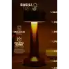 TELVESSE Şarjlı Dokunmatik Masa Lambası Metal 3 Işık Parlaklık Ayarlı Gece Masa Üstü Lamba Bakır A3