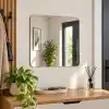 HUMAS 30 x 30 cm Kırılmaz Kendinden Yapışkanlı Kare Ayna, Çerçevesiz Duvar Aynası, Banyo Yatak Odası Antre ve Makyaj Alanı İçin