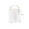Coverest Tutma Saplı İç Kovalı Tezgah Üstü Mutfak Çöp Kovası, 4 Litre, Kilitli Kapak, Click Kapak, 20x20x22 cm (BEYAZ, 4 LİTRE)