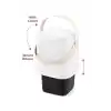 Coverest Tutma Saplı İç Kovalı Tezgah Üstü Mutfak Çöp Kovası, 4 Litre, Kilitli Kapak, Click Kapak, 20x20x22 cm (BEYAZ, 4 LİTRE)