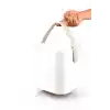 Coverest Tutma Saplı İç Kovalı Tezgah Üstü Mutfak Çöp Kovası, 4 Litre, Kilitli Kapak, Click Kapak, 20x20x22 cm (BEYAZ, 4 LİTRE)