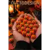 20’li Halloween Mini Balkabağı Figürü Seti – 1.5 CM Dekoratif Cadılar Bayramı Süsü Turuncu