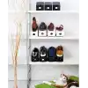Jouis 6 Adet Çift Katlı Ayakkabı Rampası Organizeri - Ayakkabılık ve Dolap İçi Alan Tasarrufu Sağlayan Ayarlanabilir Stand Düzenleyici, Plastik Koku Yapmaz Plastik Ayakkabı Tutucu